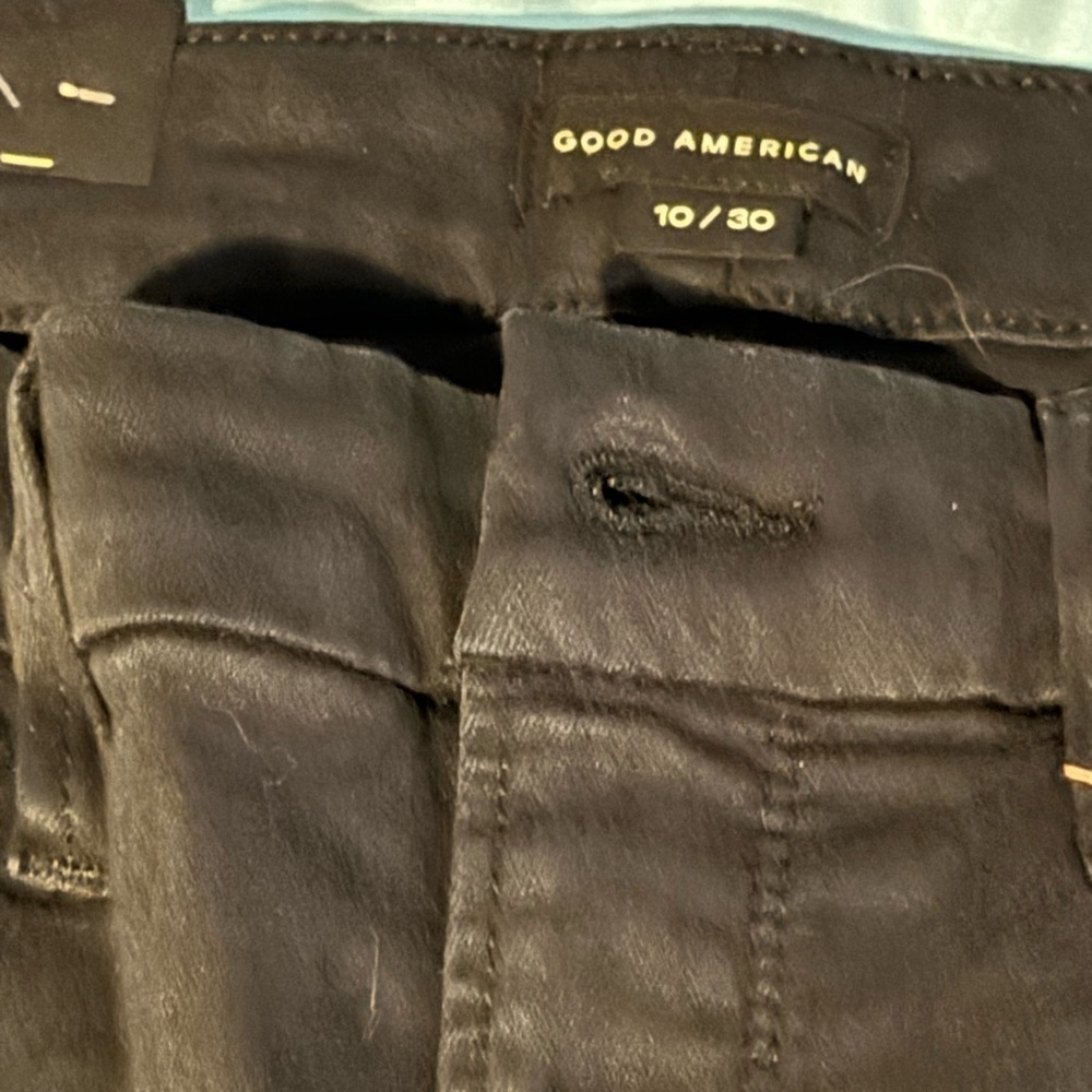 Good American Black Denim Petite Skinny Jeans NWT
